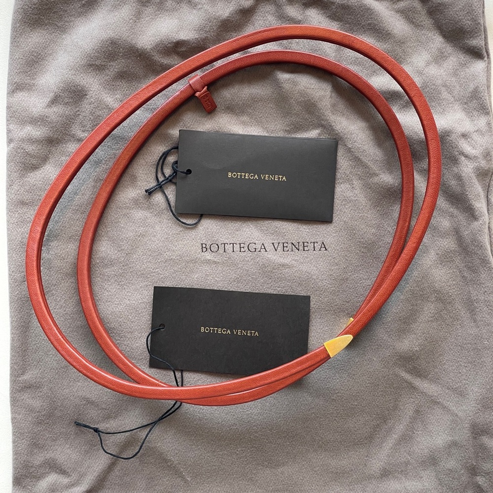 NWT Authentic BOTTEGA VENETA Nappa Leather Snake Belt